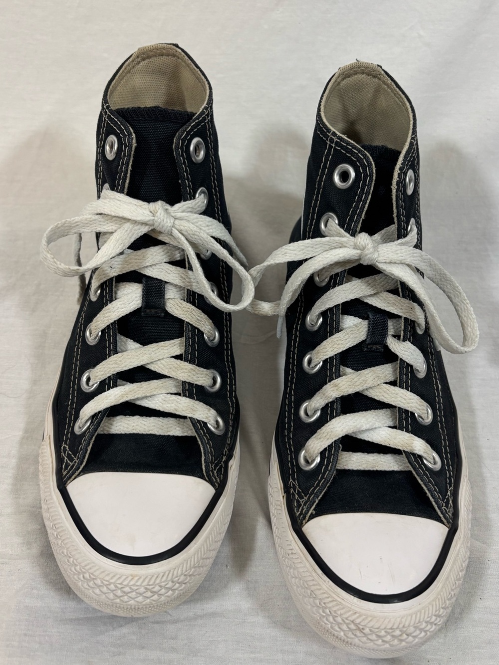 Converse Chuck Taylor All Star Black High Top Sneakers Grunge Y2K W7 M5
